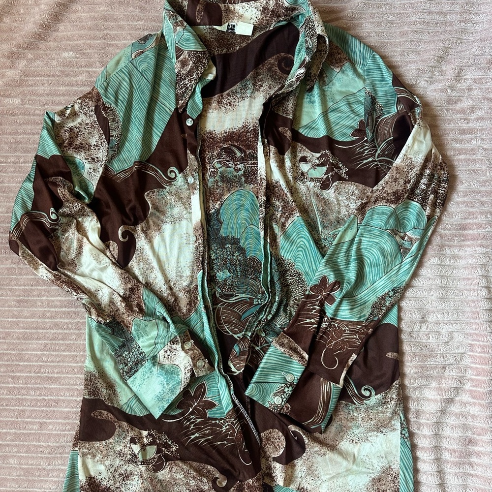 Vintage Silk Button Down